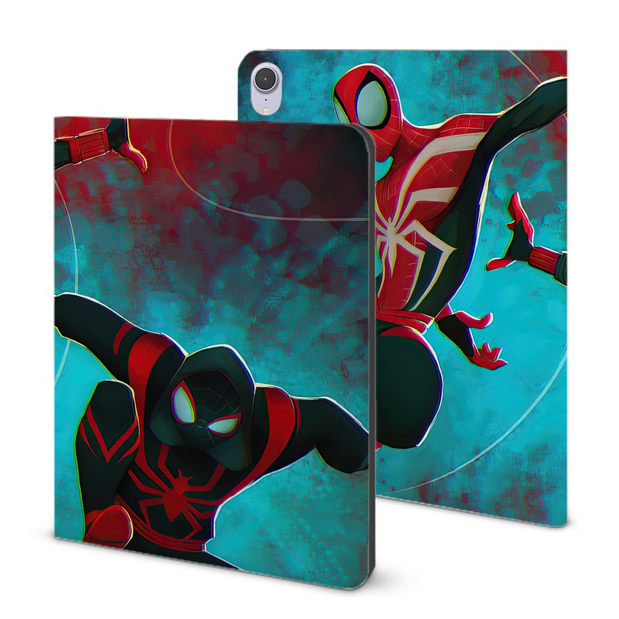 （画像用） Spider Man スパイダーマン IPad ケース ブック型 PUレザー TPU 耐衝撃 軽量 薄型 ペン収納なし 全面保護 IPad 各モデル対応